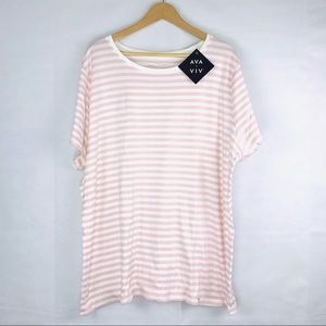 NWT Ava & Viv Tee Plus Size Perfect Stripe Tee size 3X